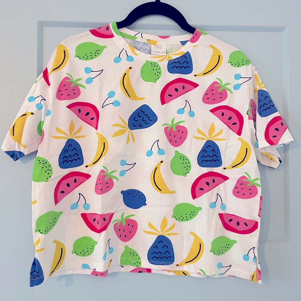Zara girls fruit print tee